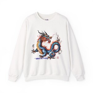 Majestic Dragon Crewneck Sweatshirt, Cozy Sweatshirt for Dragon Lovers, Fantasy Apparel, Unique Gift, Unisex Hoodie Alternative