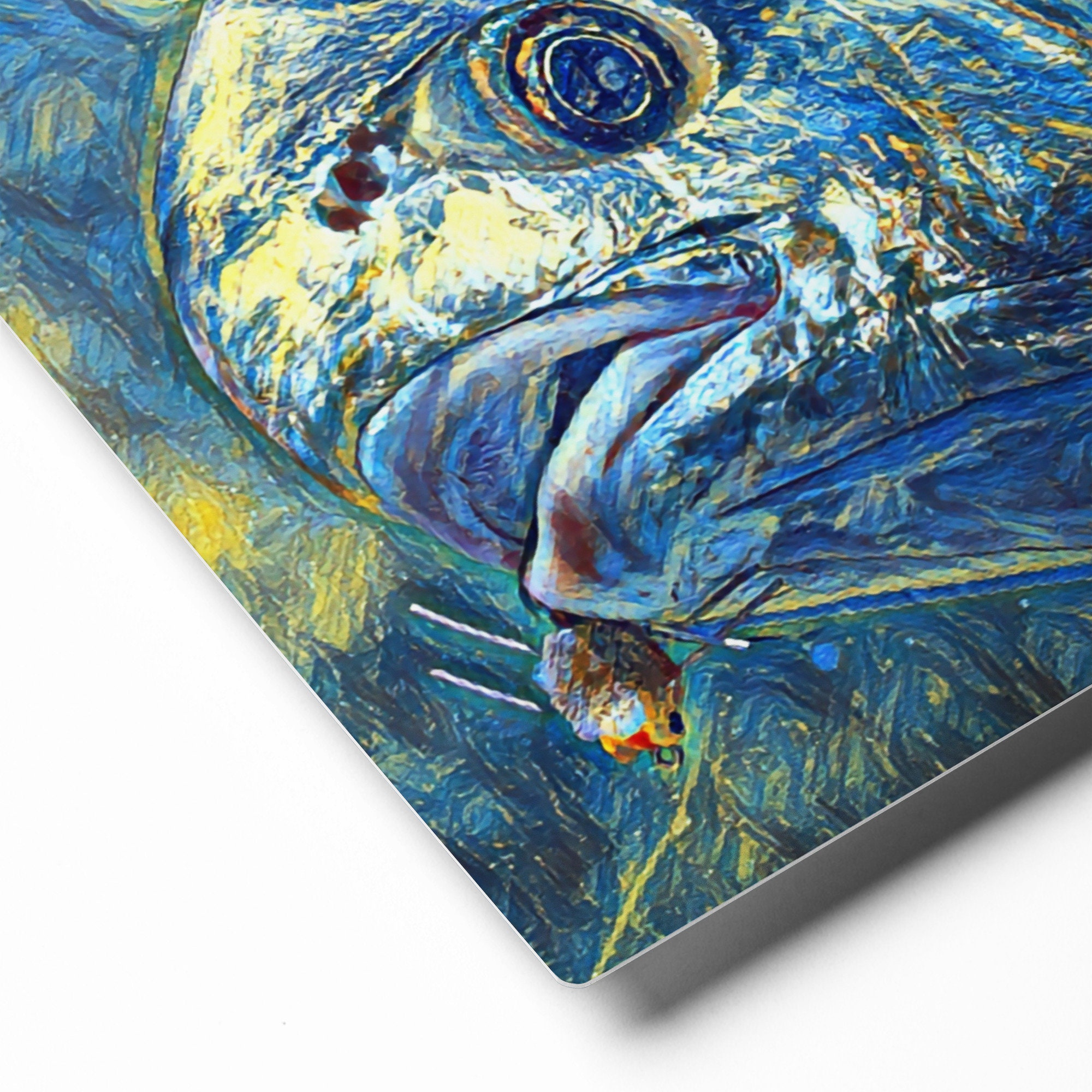 Buy Van Gogh Permit Metal Fish Print Saltwater Fly Fishing Art
