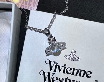 New～Vivienne Westwood Small Clear Orb Necklace With Box ~#032