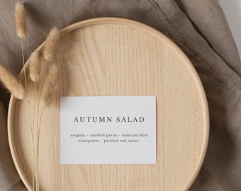 Minimalist Buffet Card Template | Printable Buffet Cards  | Printable Food Labels | Buffet Label Template | Food Tent Card | Wedding Labels