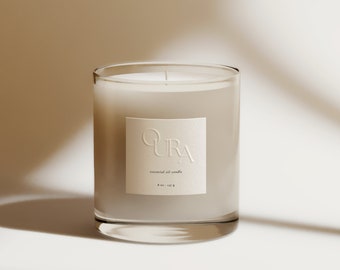 Minimalist Candle Label | Candle Label Design | Candle Label Template | Canva Candle Label | Modern Candle Label | Chic Candle Design