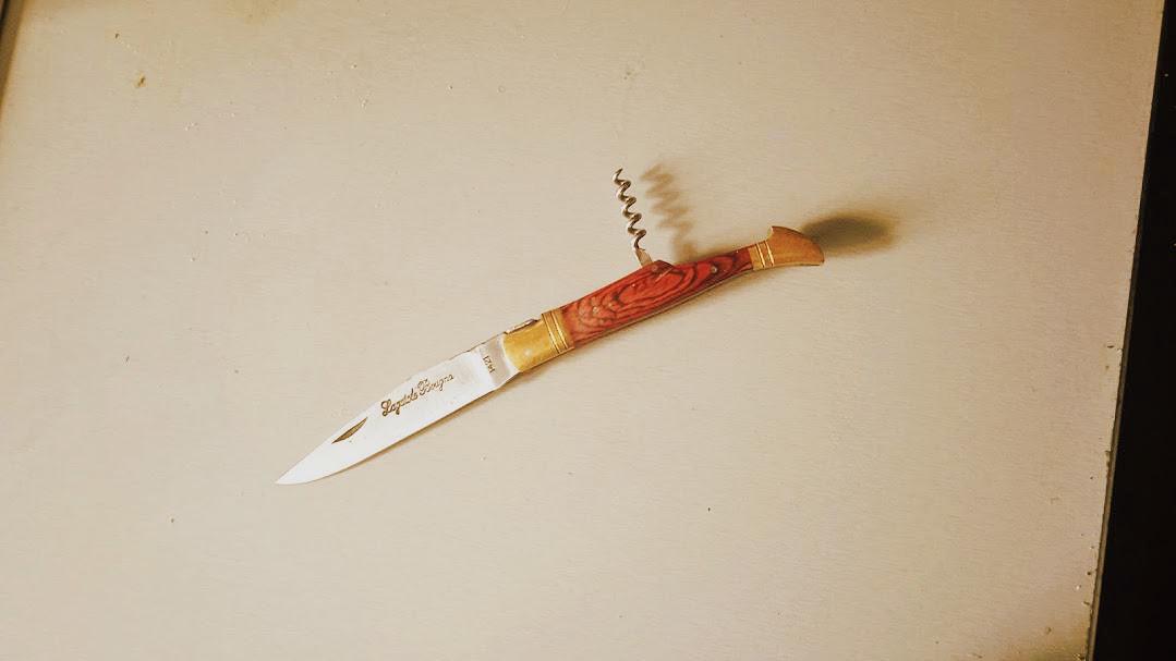 Couteau Laguiole Sommelier NOS – Rare, Pliable, Ancien Stock Italien Avec Boîte