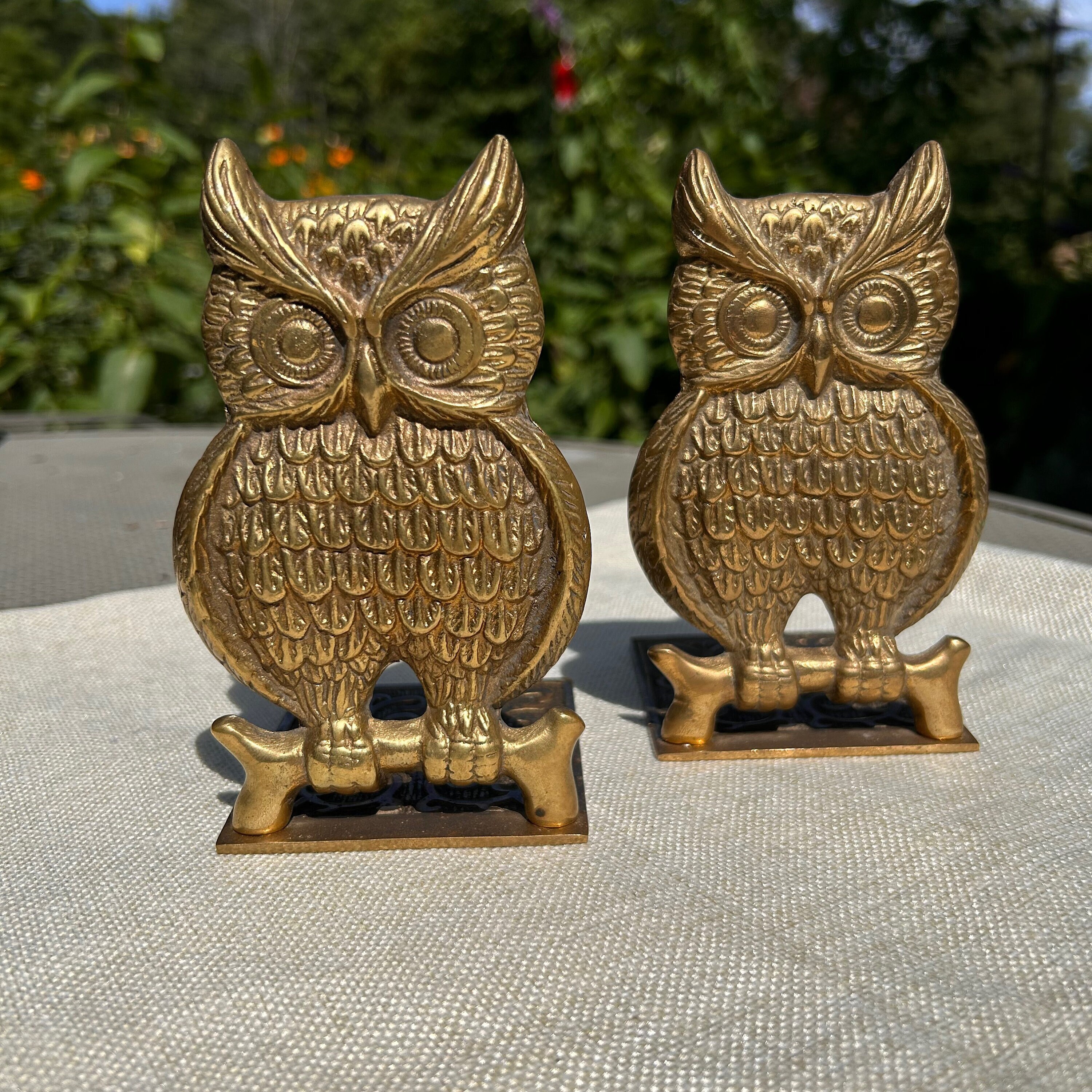 Brass Owl Bookends by Rosenthal Netter 1970's Made in Korea Vintage  Mid-century Finely Detailed Library Bookshelf Study Den - Etsy