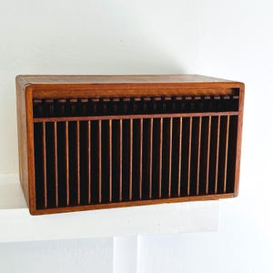 Vintage Teak CD Holder: Kalmar Designs, Mid Century, 20 Slot