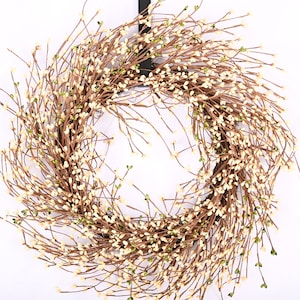 24" Spring every day front door pip berry wreath  wreaths for front door year round weddings