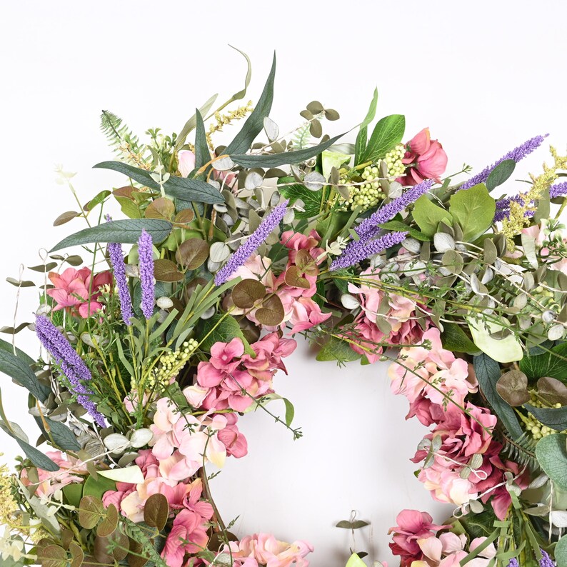 26 Inch Spring Every Day Front Door Hydrangea Lavender Grape Vine ...