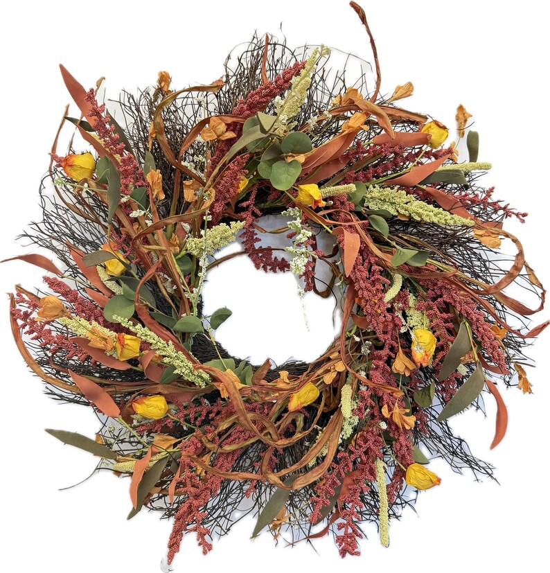 Fall Wreath Berry Wreath Pumpkin Eucalyptus Dry Branch Weed Wedding