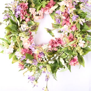 26 Inch Spring Every Day Front Door Hydrangea Lavender Grape Vine ...