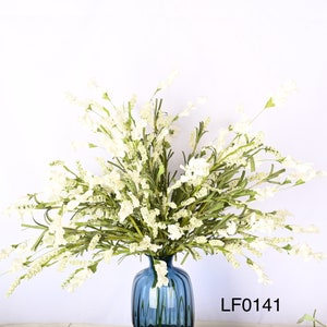 24&quot;Every day spring white  Lavender Bush wildflowers Flower Branch Year round wedding（4pcs）