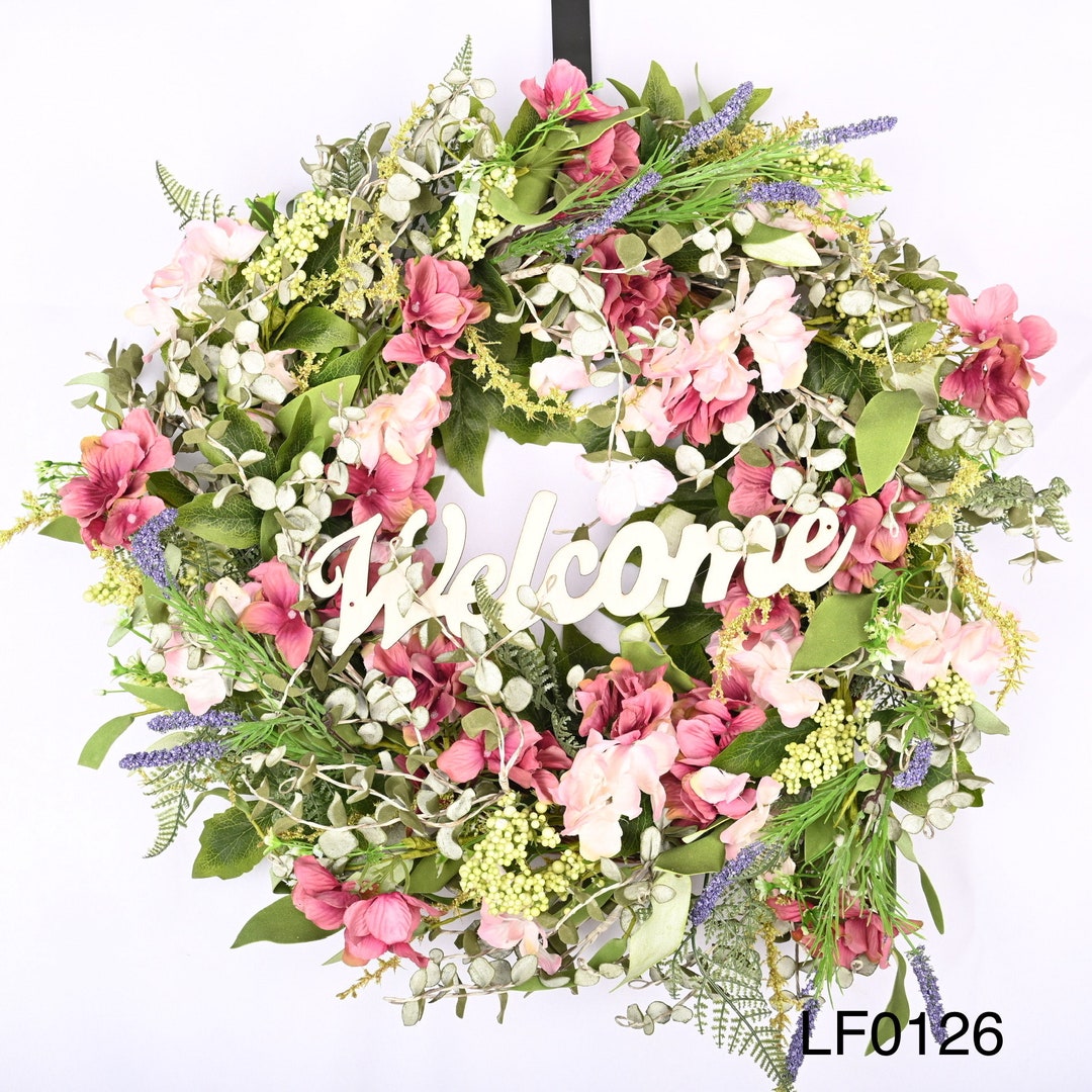 26 Inch Spring Every Day Front Door Hydrangea Lavender Grape Vine ...