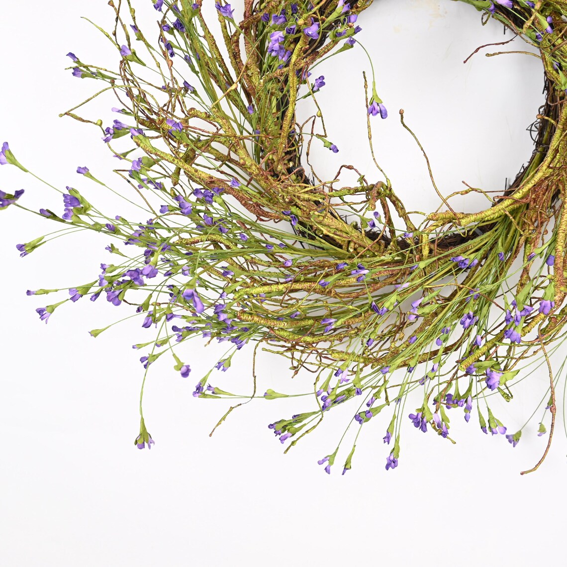 26 Inch Spring Every Day Front Door Lavender Grape Vine Welcome Wreath ...