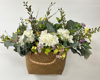 60 cm Jeden Tag Sommer Korb Kranz Wildblumen Tür Aufhänger, Moderner Tür Aufhänger, Rustikaler Korb, Tür Korb, Outdoor Dekor, Tür Kranz,Geschenk