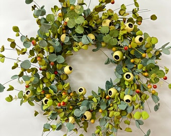 front door wreath Everyday spring Berry Eucalyptus Wreath Housewarming Gift -Gift Ideas 20" wreath