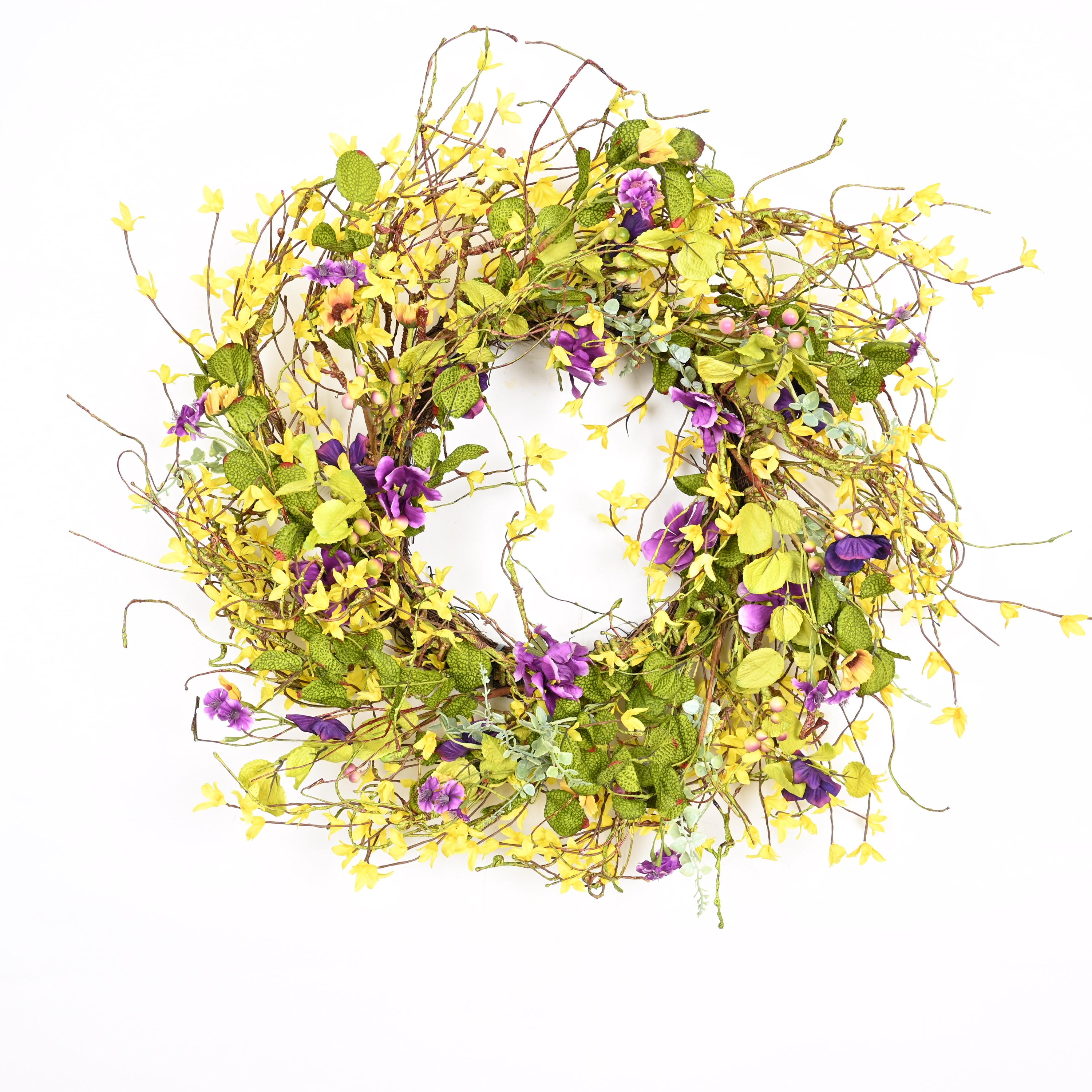 26 Inch Spring Every Day Front Door Hydrangea Lavender Grape Vine ...