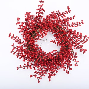 front door wreath Farmhouse Winter Red Berry Wreath Winter Berry Wreath  Artificial berry Wreath Gift 18&quot; Wreath Grapevine wreath