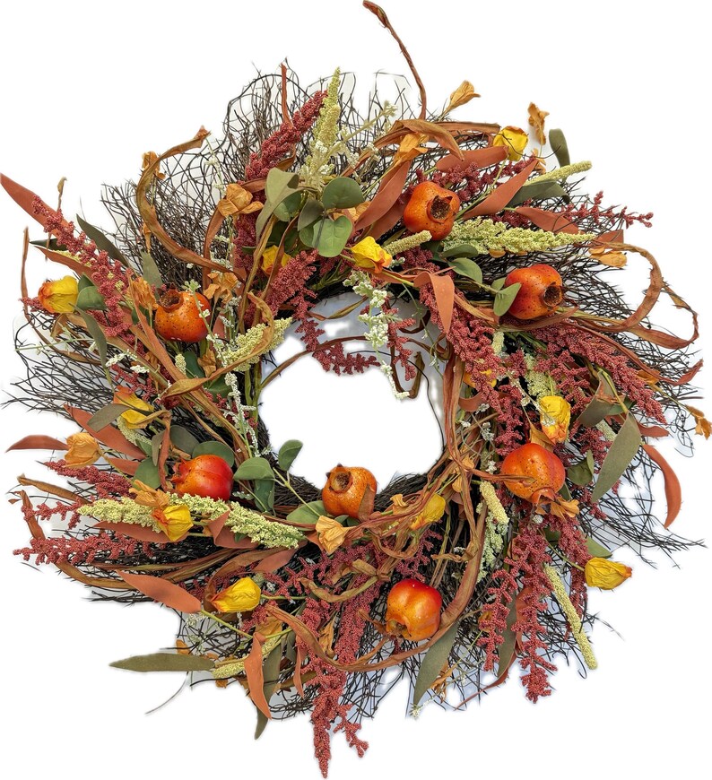 Fall Wreath Berry Wreath Pumpkin Eucalyptus Dry Branch Weed Wedding