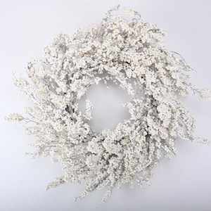 front door wreath Farmhouse Winter White Berry Wreath Winter Berry Wreath Christmas winter wreath Gift Wreath