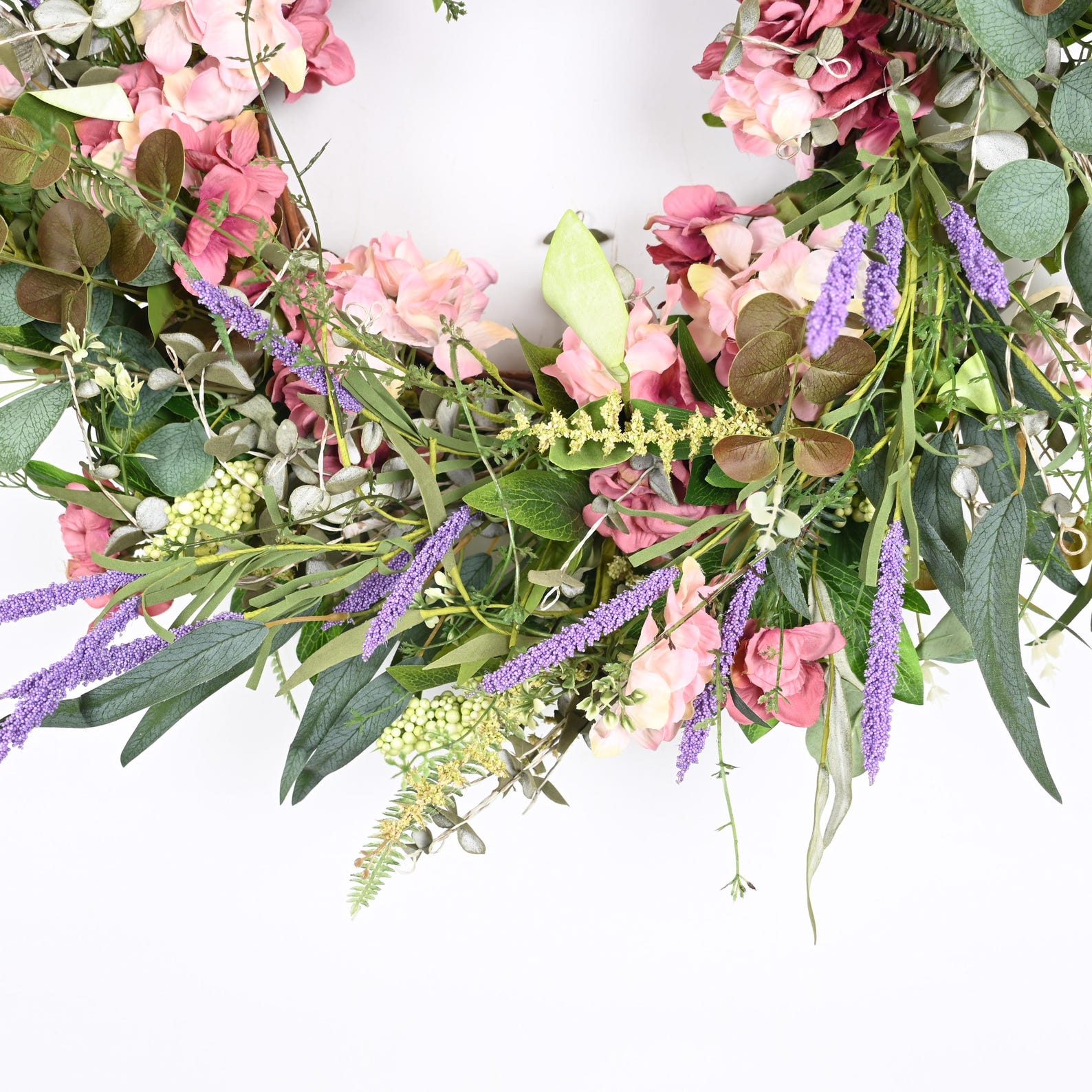 26 Inch Spring Every Day Front Door Hydrangea Lavender Grape Vine ...