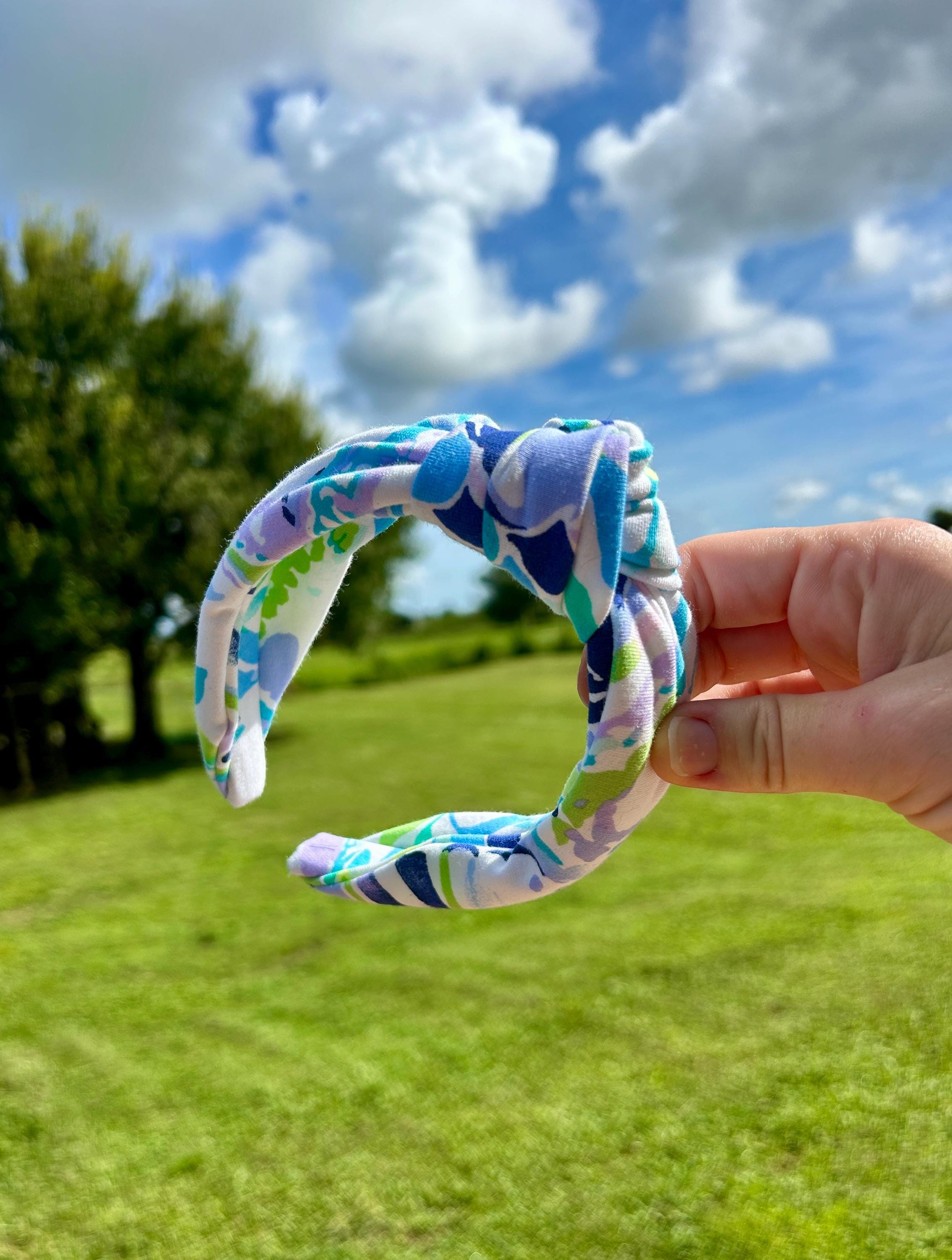 Palm Beach Style Headband, Knotted Hair Piece, Preppy Top 
