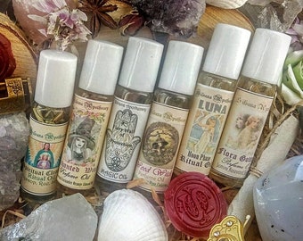 26 sortes d'huiles de parfum à bille spirituelle pour dieux et déesses Amour argent Prospérité Bannissement Protection Nettoyage spirituel