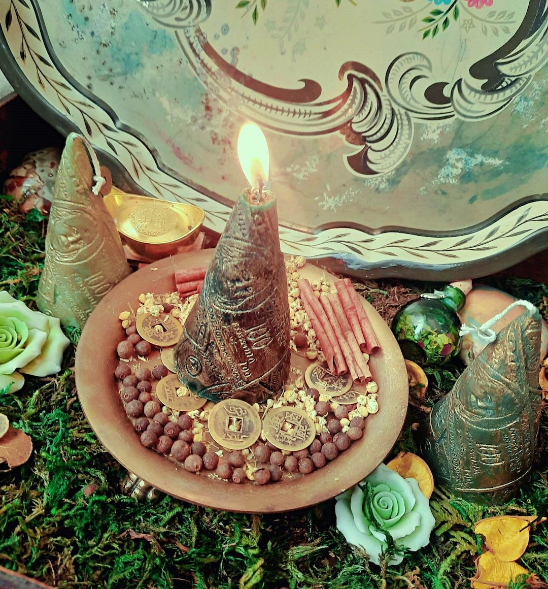 One Hundred Dollars Bill Folded Tree Money Flowing Candle for Money ...
