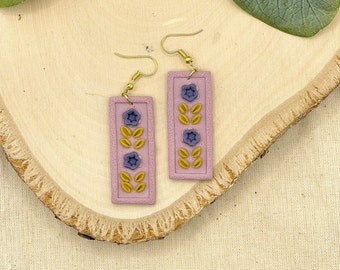 Juliet | Colorful Botanical Flower Earrings | Statement