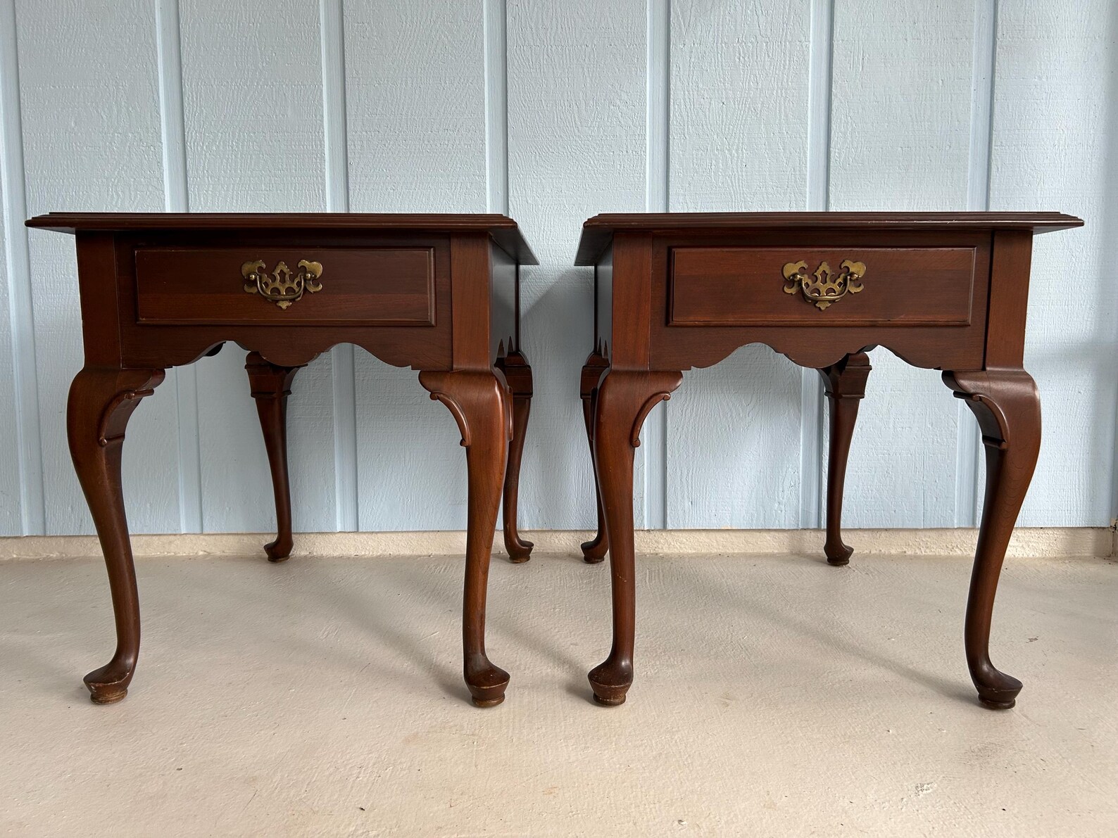 Pair ETHAN ALLEN Side/end Tablesheirloom Solid Cherry Nightstands