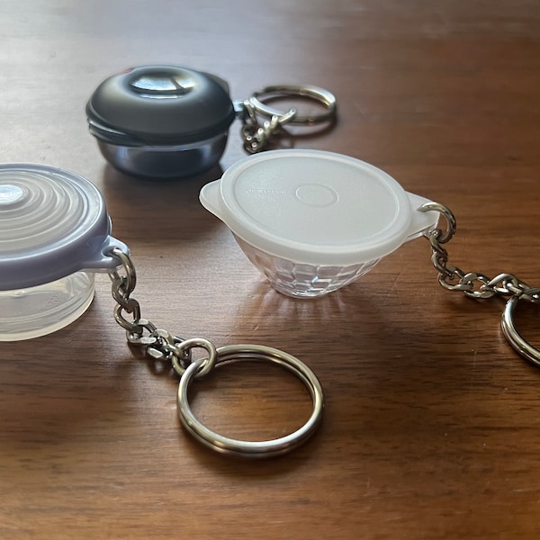 Miniature Tupperware Keychain