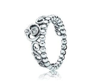 Pandora Unique Tiara Crown Ring Captivating Tiara-Inspired Ring for Everyday Glamour Modern Look  Heart-Shaped Tiara Feel Like a Princess