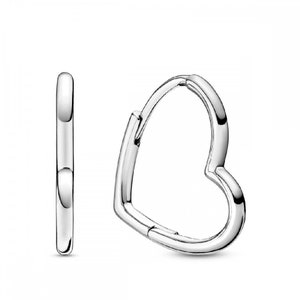 Pandora Asymmetrical Heart Hoop Earrings Fast Dispatch Solid Silver Hoop Earrings: Top Picks for Meaningful Women's Gifts in the UK Bild 1