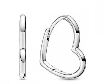 Pandora Asymmetrical Heart Hoop Earrings Fast Dispatch Solid Silver Hoop Earrings: Top Picks for Meaningful Women's Gifts in the UK