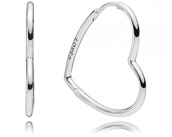 Pandora LOVED Asymmetrical Heart Hoop Earrings Fast Dispatch Solid Silver Hoop Earrings: Top Picks for Meaningful Women's Gifts in the UK