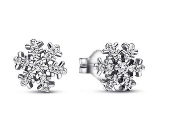Sparkling Snowflake Stud Earrings Pandora's Women's Jewellery Must-Have Set for Her  Elevate Everyday Glamour Trending Gift For Her