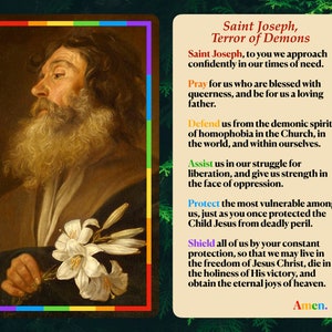 Jesus, Mary, & Joseph Holy Cards for LGBT Queer Catholics Roman