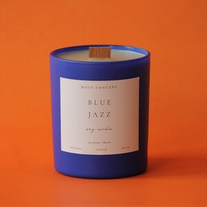 BLUE JAZZ soy candle, Natural Soy Candle , Aromatherapy Candle, Scented Soy Candle, Soy wax candle, image 2