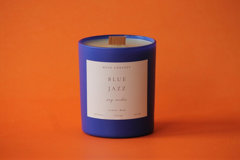 BLUE JAZZ soy candle, Natural Soy Candle , Aromatherapy Candle, Scented Soy Candle, Soy wax candle, image 2