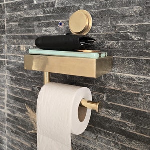 Porta carta igienica in ottone non laccato marocchino - Porta rotolo carta igienica in ottone anticato a forma di uccello - Set regalo spa, accessori per il bagno, porta rotolo carta igienica