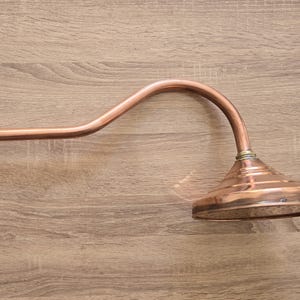 Unlacquered Solid copper shower -copper outdoor shower - Indoor and outdoor Copper shower system with Round shower head