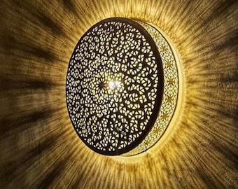 Marokkaanse handgemaakte wandlamp Marokkaanse wandlamp 4 beschikbare kleuren Art Deco decor lichtverspreider wandkandelaar, bohoverlichting