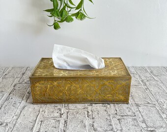 Brass tissue store box