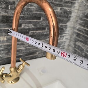 Antique Brass Vanity Faucet - Copper Faucet Taps - Solid Brass Kitchen Tap - Copper Finish Bathroom Faucet Kitchen Sink Faucet