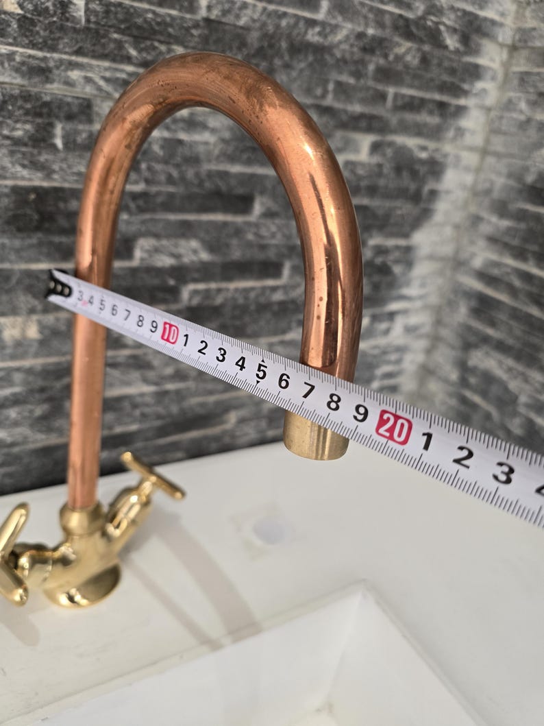 Antique Brass Vanity Faucet - Copper Faucet Taps - Solid Brass Kitchen Tap - Copper Finish Bathroom Faucet Kitchen Sink Faucet