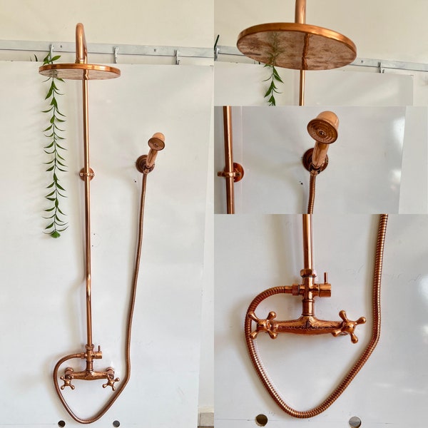 Unlacquered Solid copper shower , shower copper head , copper , outdoor shower ,copper outdoor shower , copper shower , copper showerhead