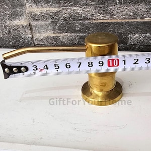 Unlaquered brass soap dispenser - Uncoated Brass Built-In Soap Dispenser - Brass soap pump