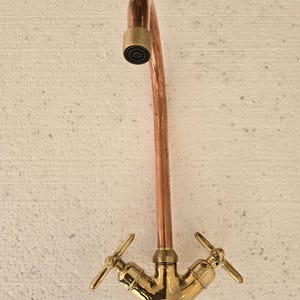 Antique Brass Vanity Faucet - Copper Faucet Taps - Solid Brass Kitchen Tap - Copper Finish Bathroom Faucet Kitchen Sink Faucet