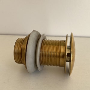 Unlacquered brass sink drain , Solid Brass Drain, Pop Up Drain