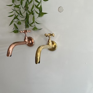 Moroccan handmade solid brass garden faucet - Moroccan brass faucet - Brass faucet .