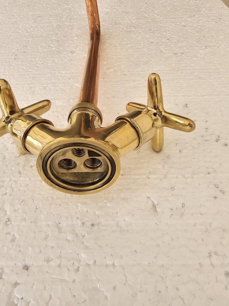 Antique Brass Vanity Faucet - Copper Faucet Taps - Solid Brass Kitchen Tap - Copper Finish Bathroom Faucet Kitchen Sink Faucet