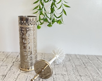 Holder Freestanding Toilet Brush Holder Freestanding - Moroccan bathroom decor Handmade Pure Brass Toilet Brush  .
