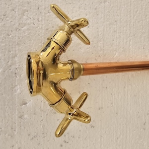 Antique Brass Vanity Faucet - Copper Faucet Taps - Solid Brass Kitchen Tap - Copper Finish Bathroom Faucet Kitchen Sink Faucet